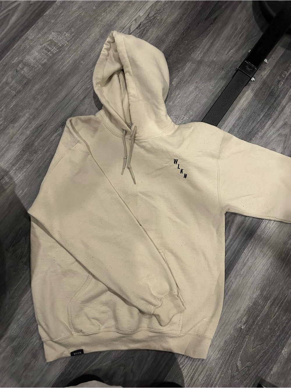 WLKN Cream Hoodie with Subtle Logo